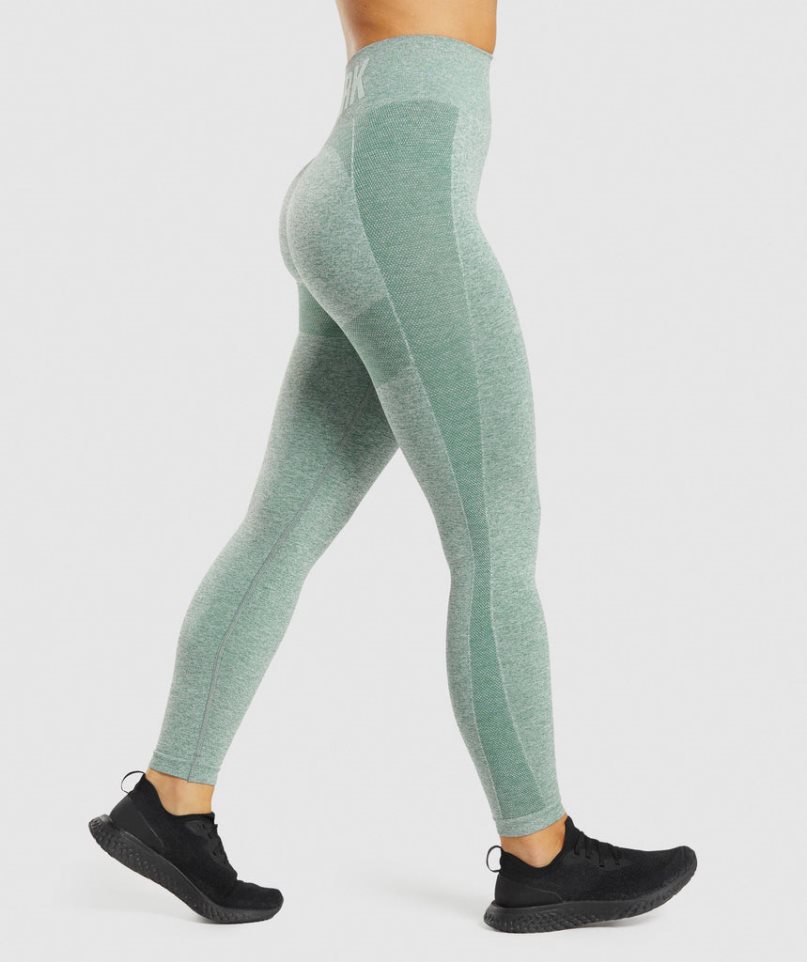 Women's Gymshark Flex High Waisted Leggings Light Green | NZ 1XELAS